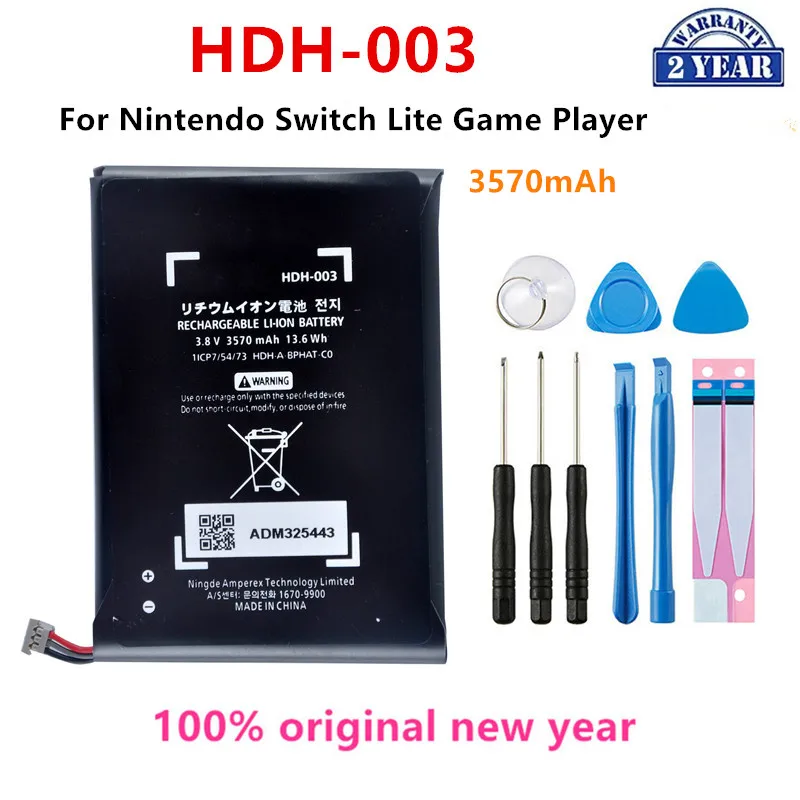 

100% Orginal HDH-003 HDH 003 HDH003 3570mAh Battery For Nintend Nintendo Switch Lite Game Player Batteries +Tools