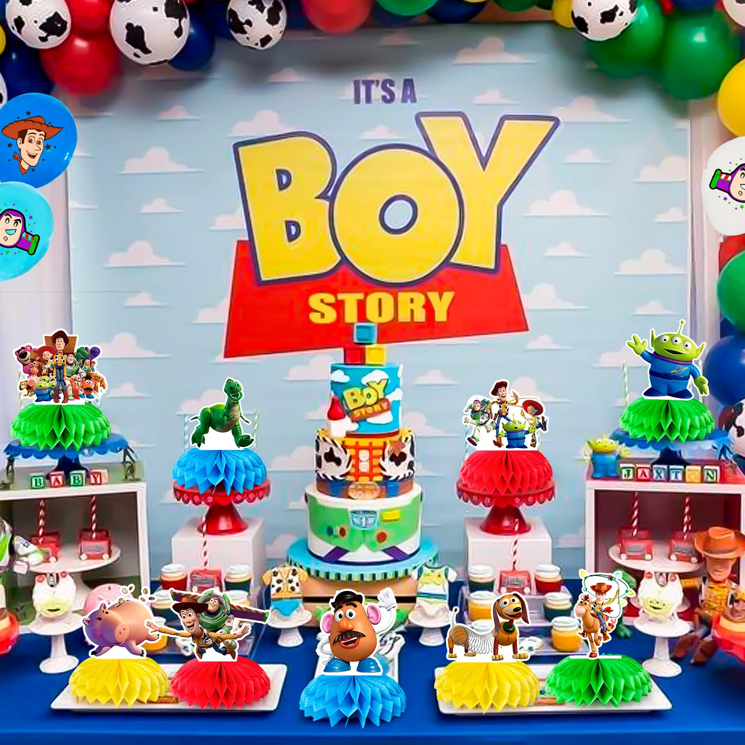 Toy Story Baby Its A Boy Baby Shower Ideas Toy Story Centerpieces