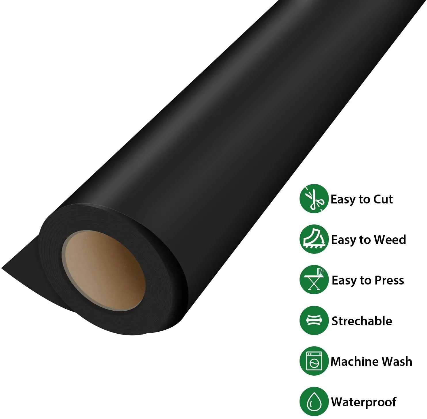 HTVRONT 12X25ft/30x750cm PU Heat Transfer Vinyl Roll for Cricut T