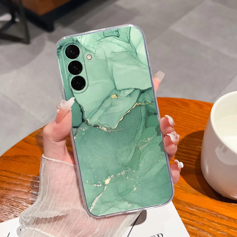 Gradient Flower Clear Soft Phone Case - Universal Back Cover Housing
