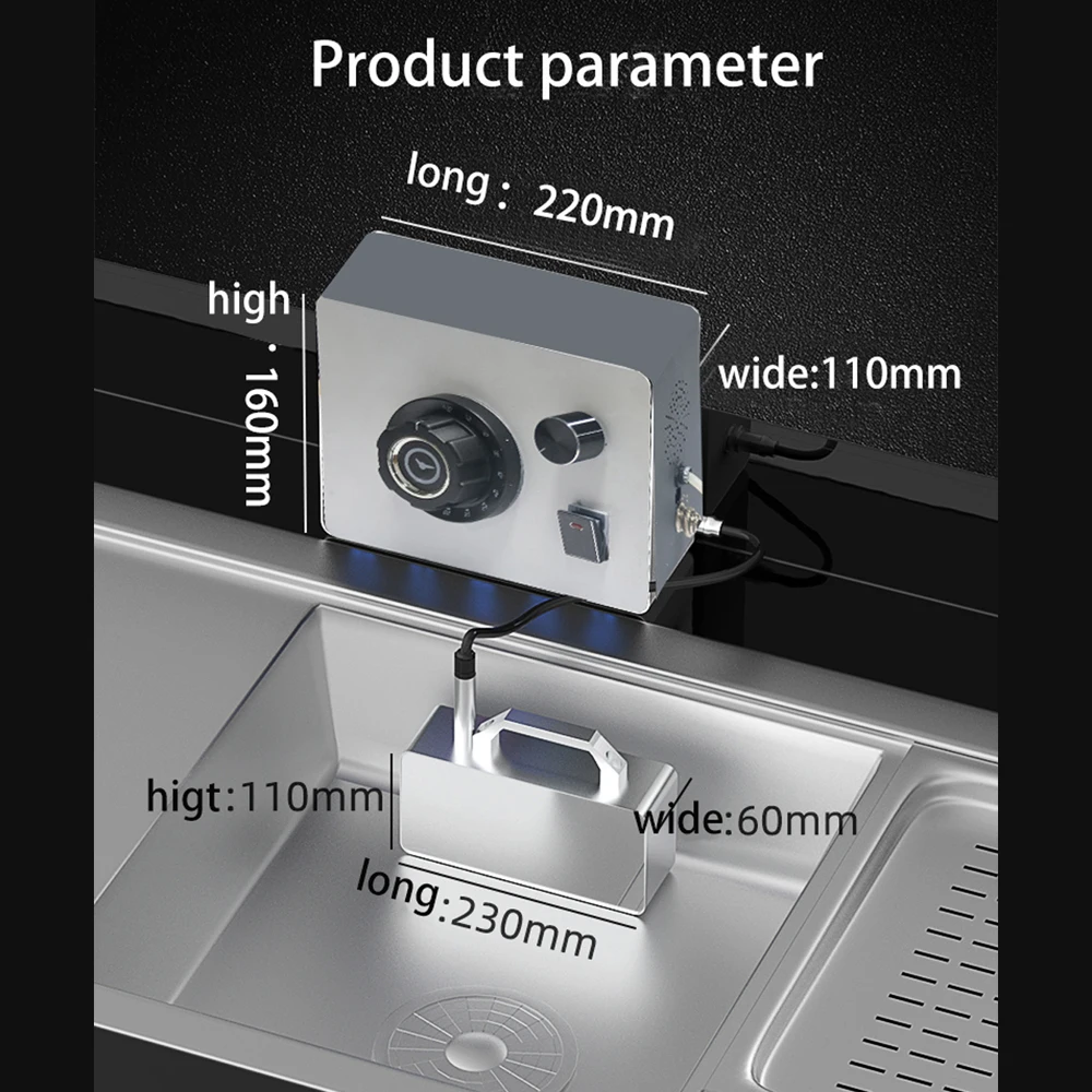 110V/220V Portable Sink Dishwasher Small Installation-free Automatic Household Vegetables,fruits,seafood,meat,Ultrasonic Cleaner 4