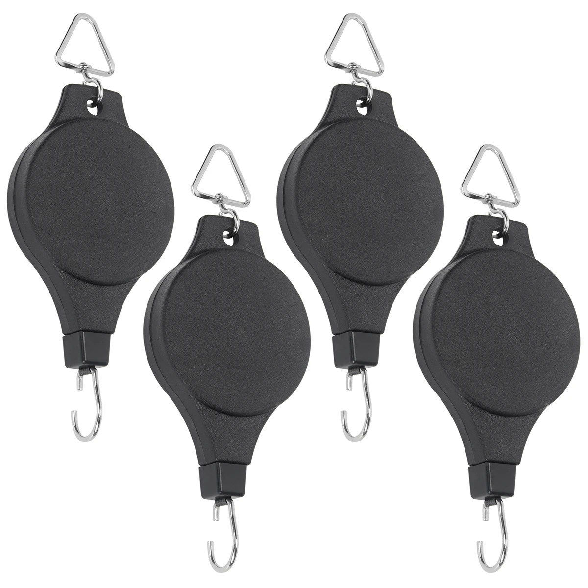 

4Pcs Retractable Plant Hanger Adjustable Plant Pulley 8kg Heavy Duty Hanging Basket Hook Hang High up and Pull Down Plant Hanger