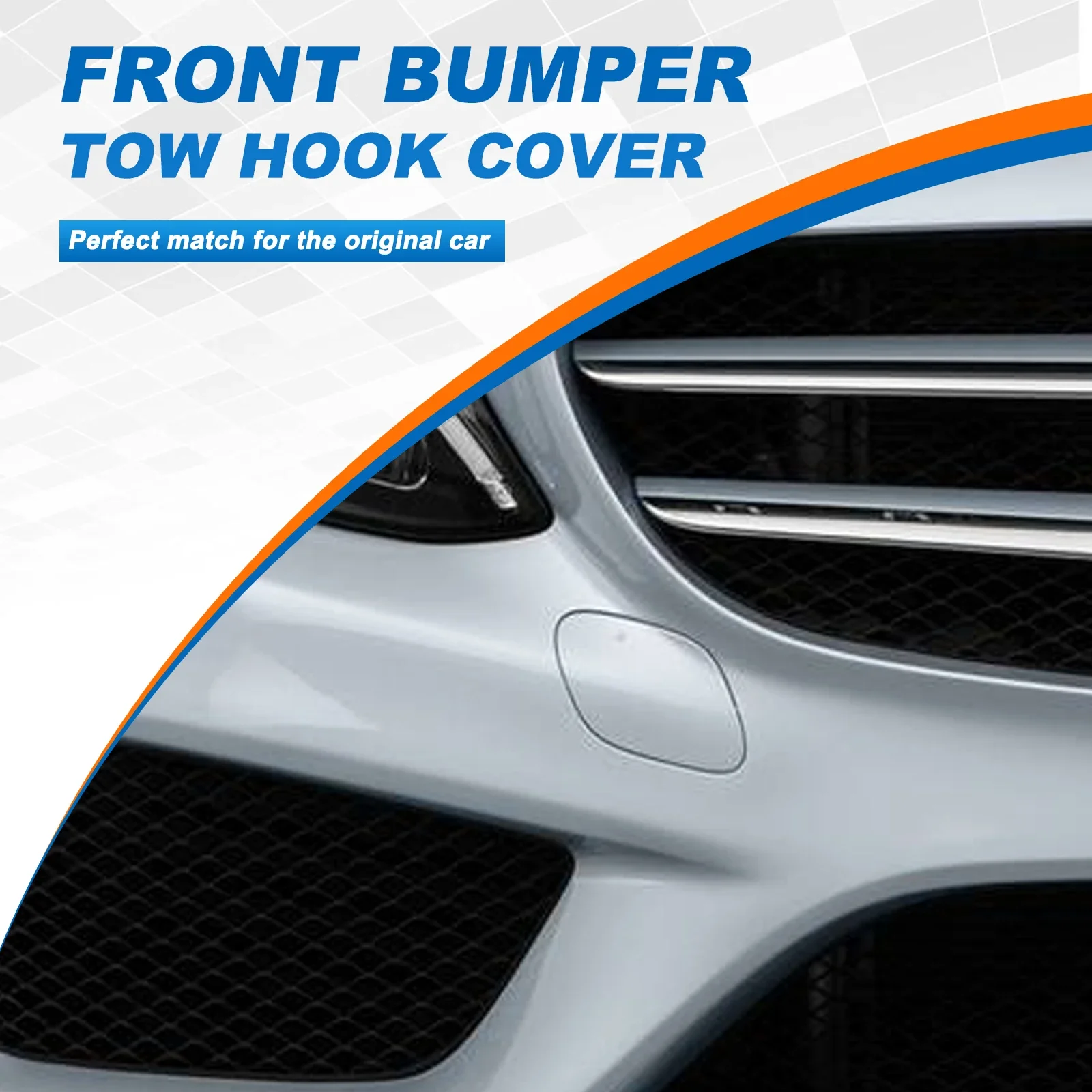 메르세데스 벤츠 W205 C300 C400 C63AMG 액세서리 2015 2016 2017 2018 A2058850724용 프론트 범퍼 견인 고리 커버 캡 견인 고리