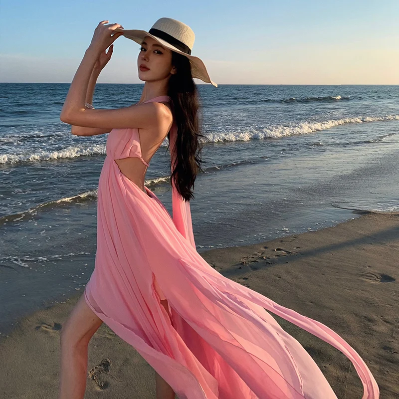 Haut De Plage / Robe / Couverture Rose M&S – Taille Unique, Occasion Très Bon état
