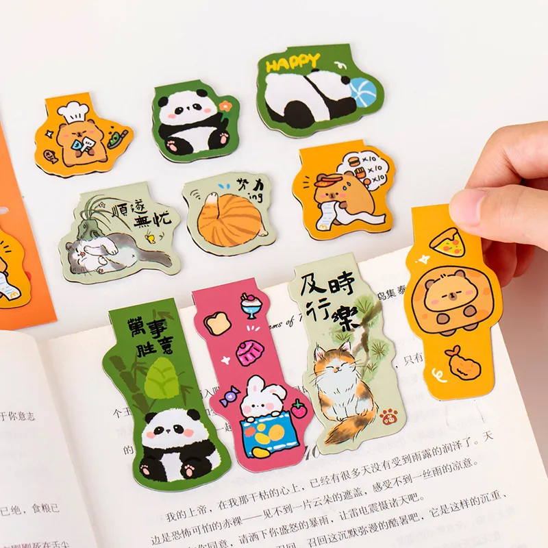Magnetic bookmark animal bookmark bookmarks stationery supplies cute animal combination magnetic bookmark student magnet bookmark school office supplies