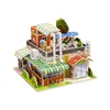 3D Exquisite Paper Puzzles Children's Handmade DIY Toys IceCream French-Hotel Flower-shop Supermarket  WL 1