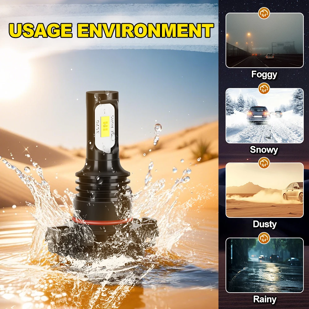 2Pcs 20000LM 울트라 브라이트 자동차 LED 안개등 램프 6000K 전구 시보레 타호 2007 2008 2009 2010 2011 2012 2013 2014 2015