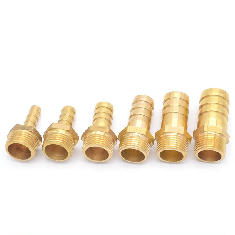 4mm 6mm 8mm 10mm 12mm OD Hose Barb x M8 M10 M12 M14 M16 M18 Metric Male Thread Brass Pipe Fitting Connector Adapter Splicer