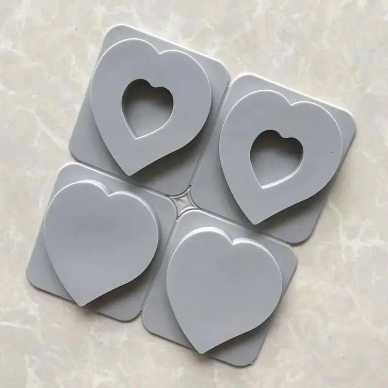 DIY Creative Handmade Silicone Mold Aromatherapy Plaster Soap DIY Cake Decoration 4 Sets Of 2 Hearts Can Be Divided Accessories