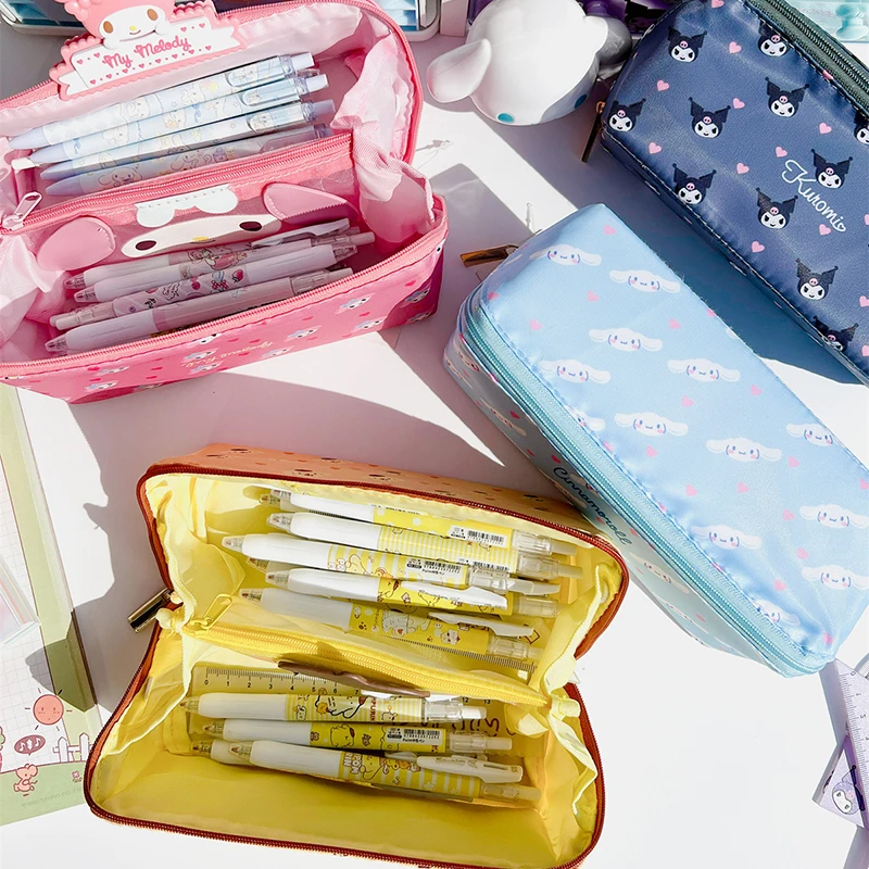 Pencil Case Cosmetic Bags Pen Case Stationery for Sanrio Cinnamoroll Melody Kulomi