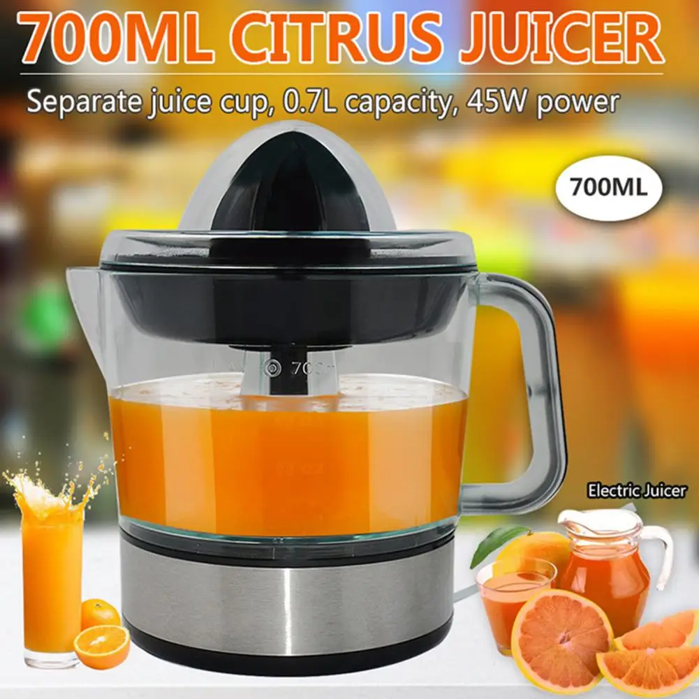 Electric Juicer with Scale Automatic Rotating Motor Low Noise Electric  Orange Juicer Tangerine Lemon Fruit Extractor Juicer Cup