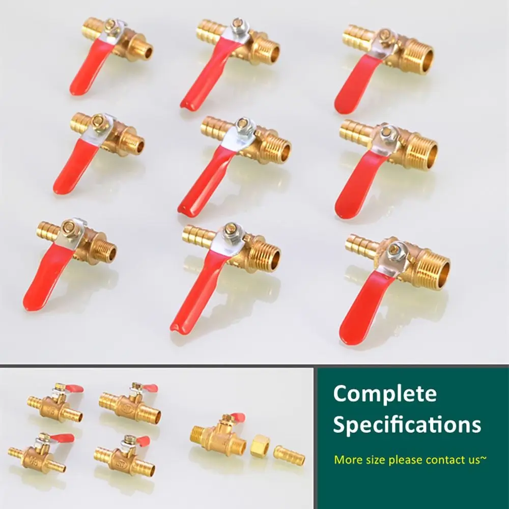 

Durable 1/8'' 1/2'' 1/4'' Male Thread Brass Water Oil Air Gas Fuel Line Shutoff Ball Valve Pipe Fittings Pneumatic Connector