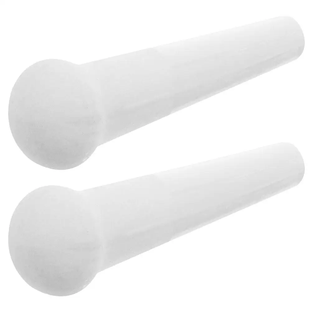 2 Pcs Ceramic Garlic Masher Manual Food Mill Porcelain Pestle For Grinding Vegetable Crusher Medicine Bowl Stick Mills