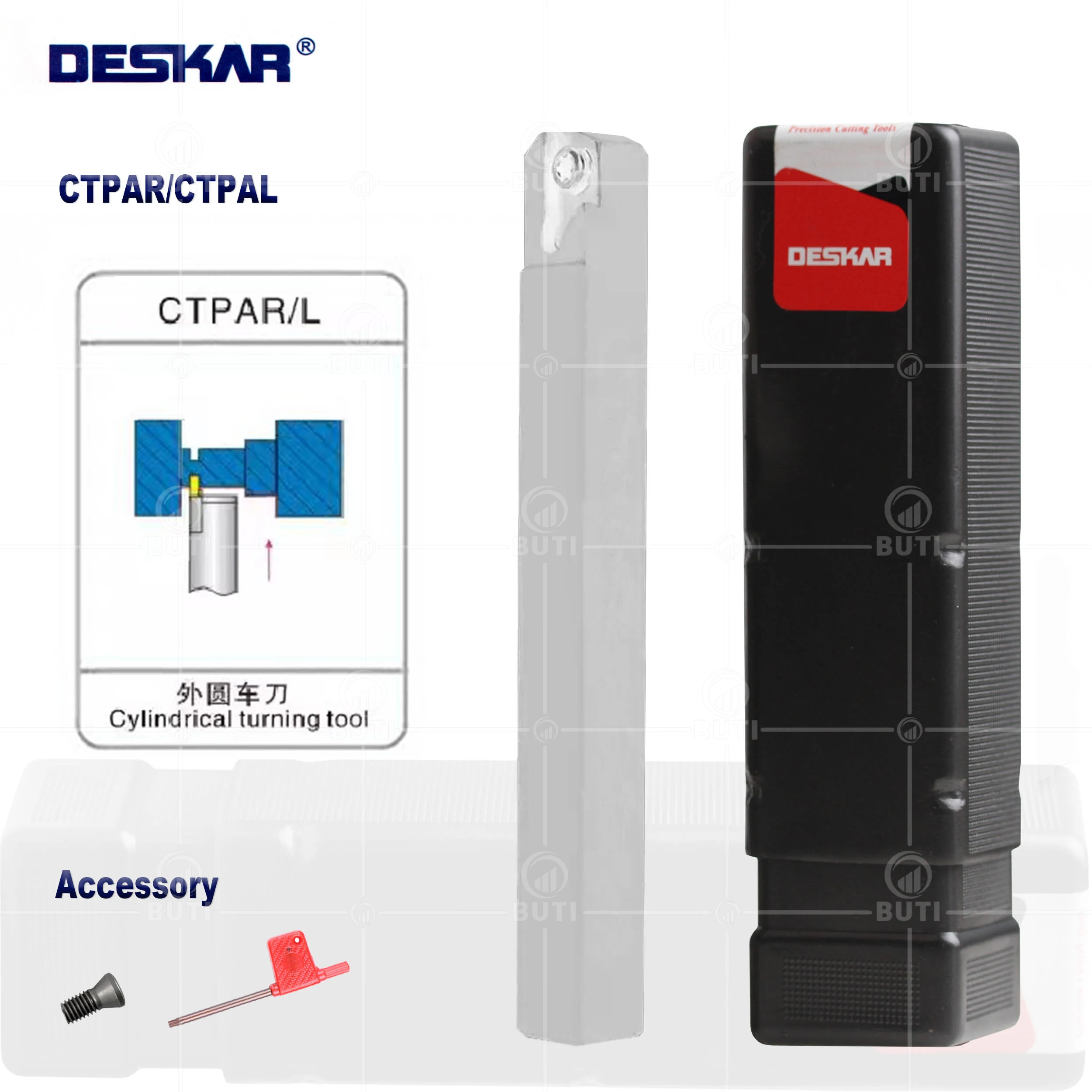 

DESKAR 100% Original Arbor CTPAR12 CTPAR1012 CNC Metal Lathe Cutter White Tool Holder Used For Walking Machining Tool Boring Bar