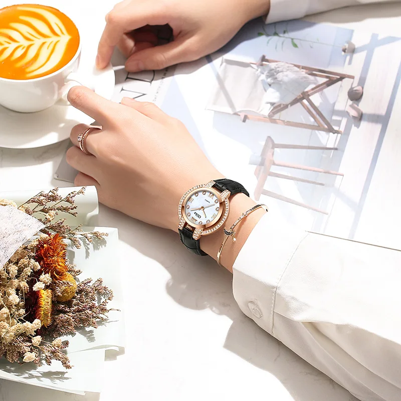 OLIKA Diamond Women Watches Gold Watch Ladies Wristwatch Luxury Rhinestone Watches Female Clock Feminino Gift Reloj Mujer