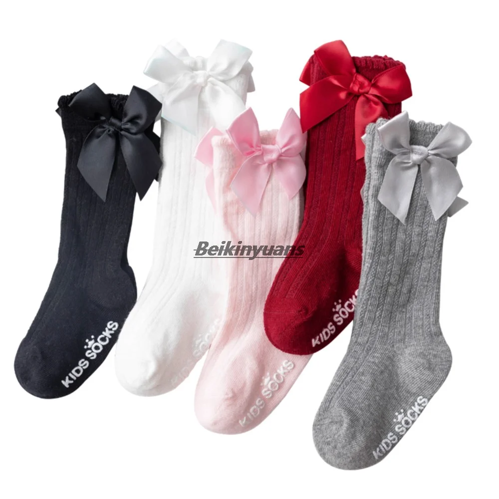 Girl Bow Long Socks Children's Non Slip Socks Princess Girl