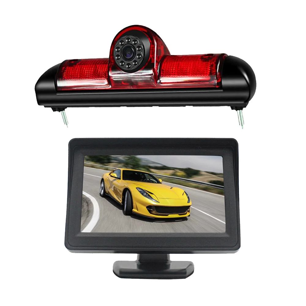 

170 degree Rear View Camera Brake Light & 4.3Inch Monitor for FIAT Ducato CITROEN Jumper PEUGEOT Boxer