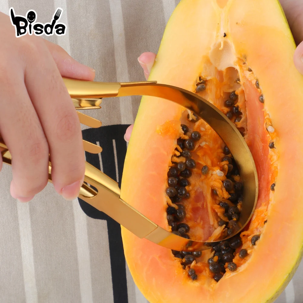 1Pc Stainless Steel Mango Splitters Fruit Peeling Separator Papaya Seed Removal Tool Kitchen Gadgets Fruit Slicer Cubes Cutter