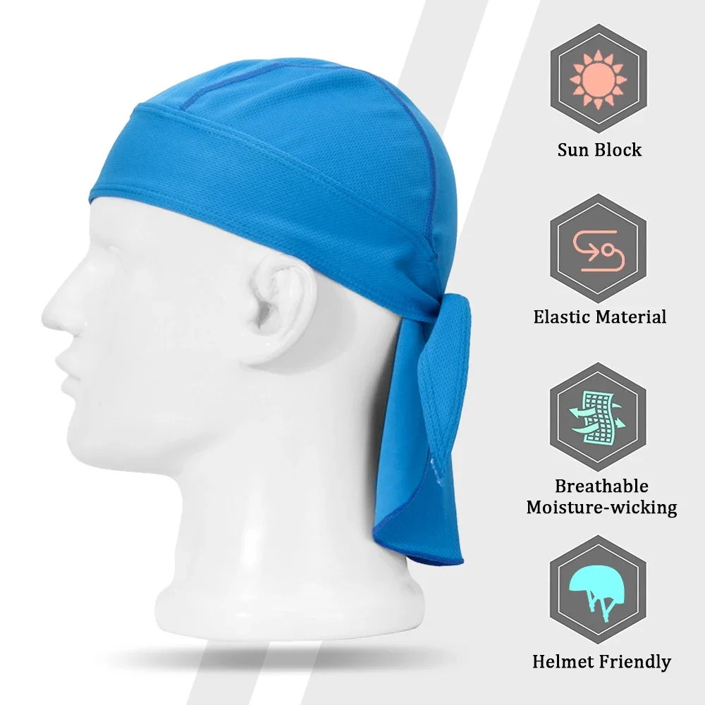 Bicycle Headband Sweat-wicking Cap Cycling Headscarf Quick-dry Sun-Protective Hat Head Scarf for Outdoor Cycling Sport Bandana 2