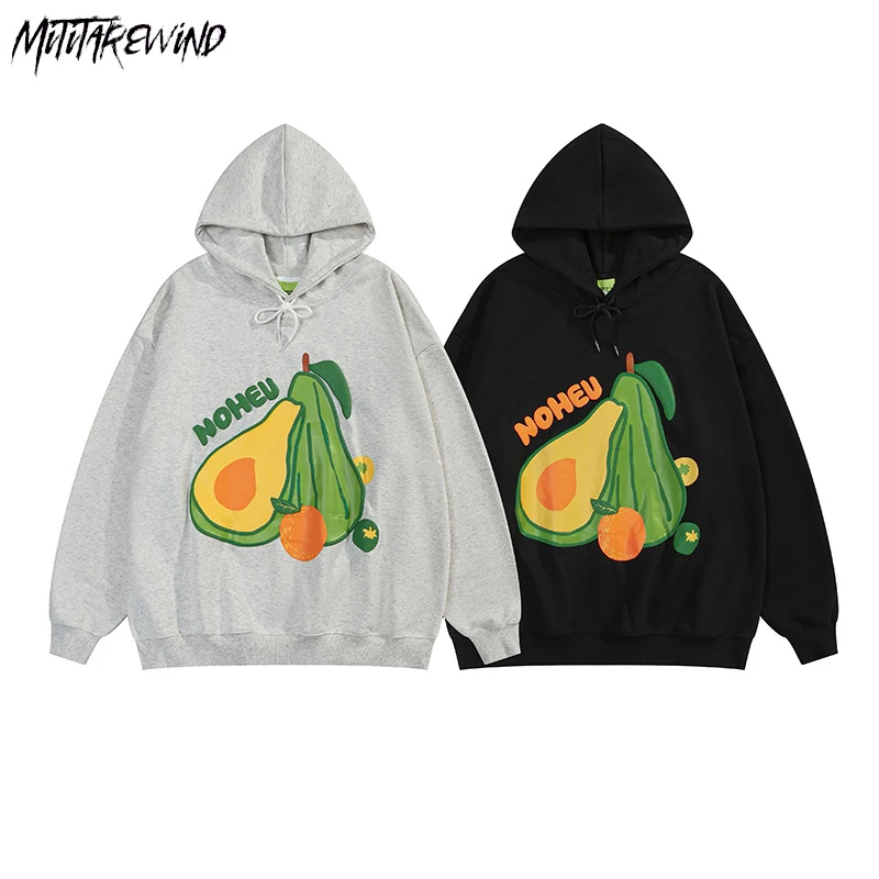 

Fashion Casual Streetwear Sweatshirts Loose Hoodies Graphic Oversized High Street Pullover Rapper Printing Harajuku Hip Hop Top