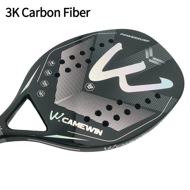 Tennis Racket 3K Beach Full Carbon Fiber Rough Surface Outdoor Sports For Men Women Adult