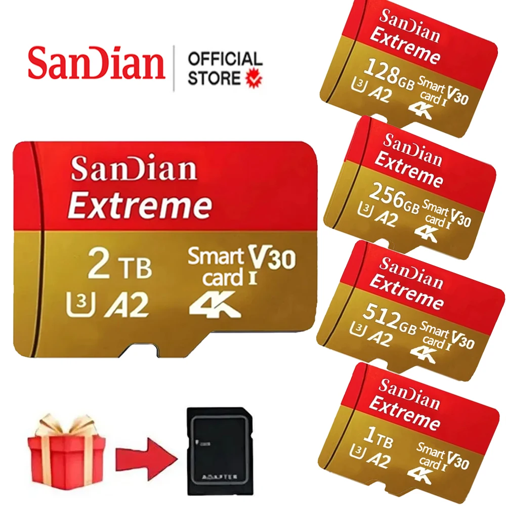 SD Card 1TB 2TB 256GB 512GB High Speed Memory Card Micro TF Cards Large Capacity Class10 Flash for PC/Phone/Camera