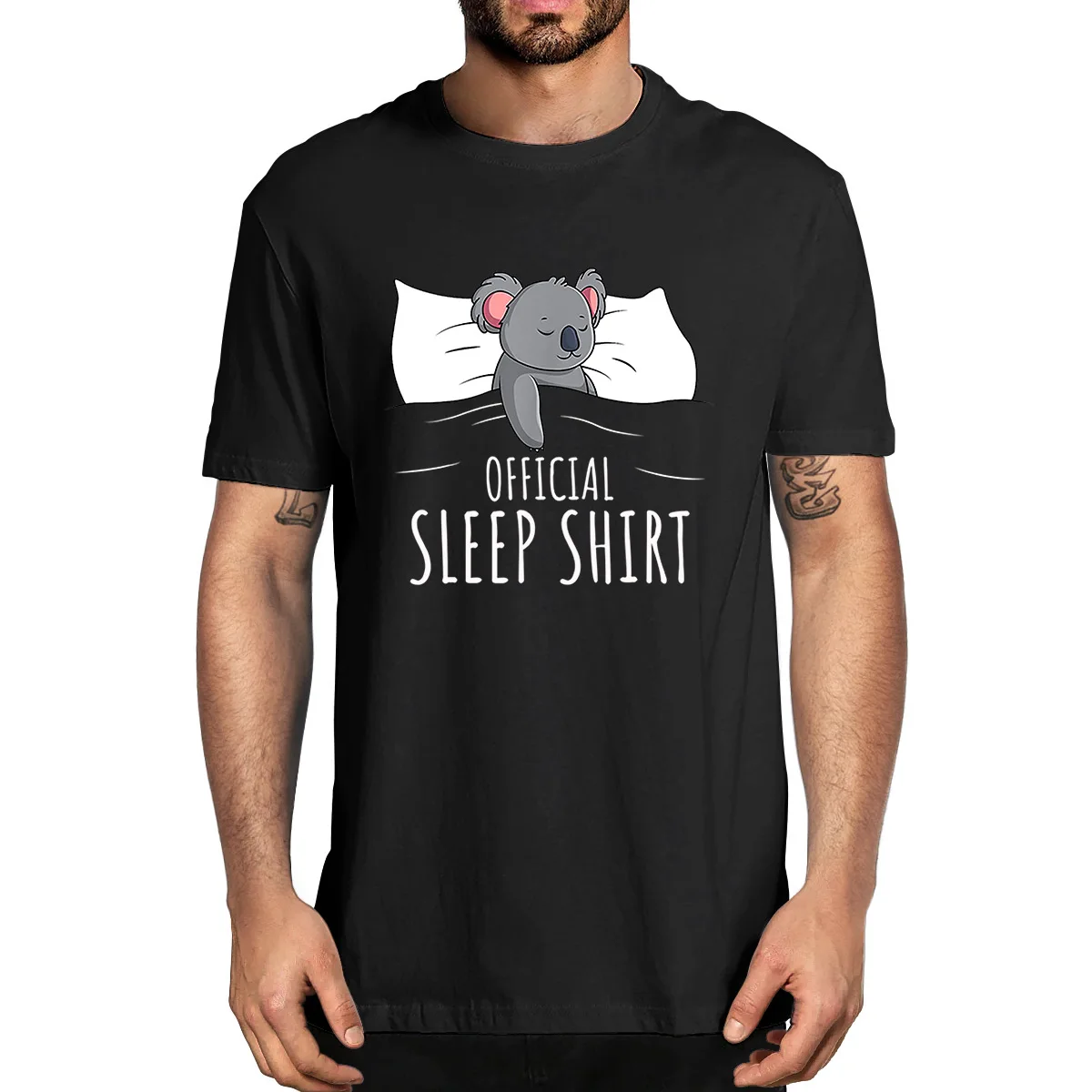 

Модная официальная рубашка из 100% хлопка унисекс для сна, забавная Мужская футболка Koala для влюбленных, повседневная одежда, футболка, Забавный Роскошный топ в уличном стиле