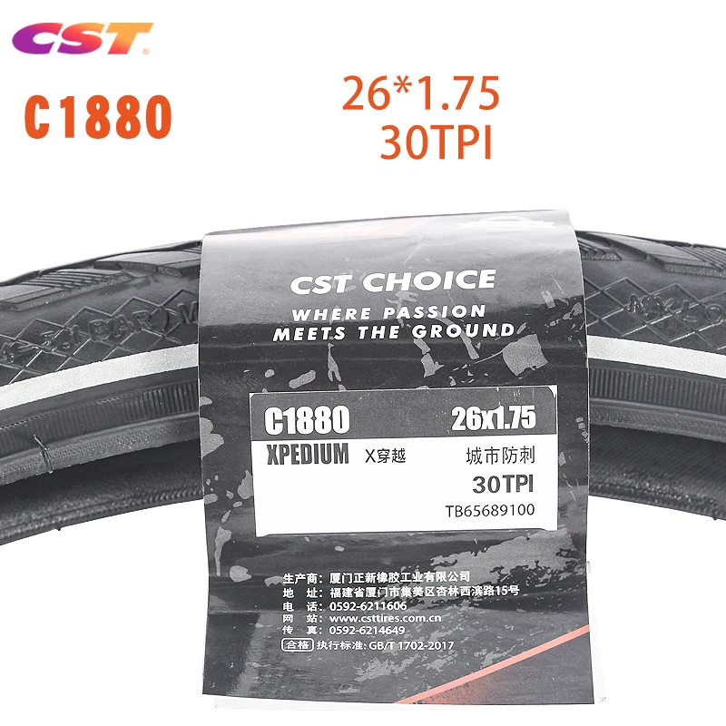 CST Mountain Bike Tire 26inch EPS Anti Puncture 26er 26X1.75 Pneu Bicicleta MTB Bicycle Tires C1880