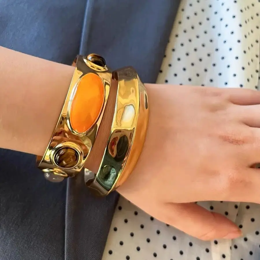 Bracelet Fashion Light Luxury Retro Opening Irregular Geometry Atmospheric Accessories Bracelets Wholesale Parures De Bijoux