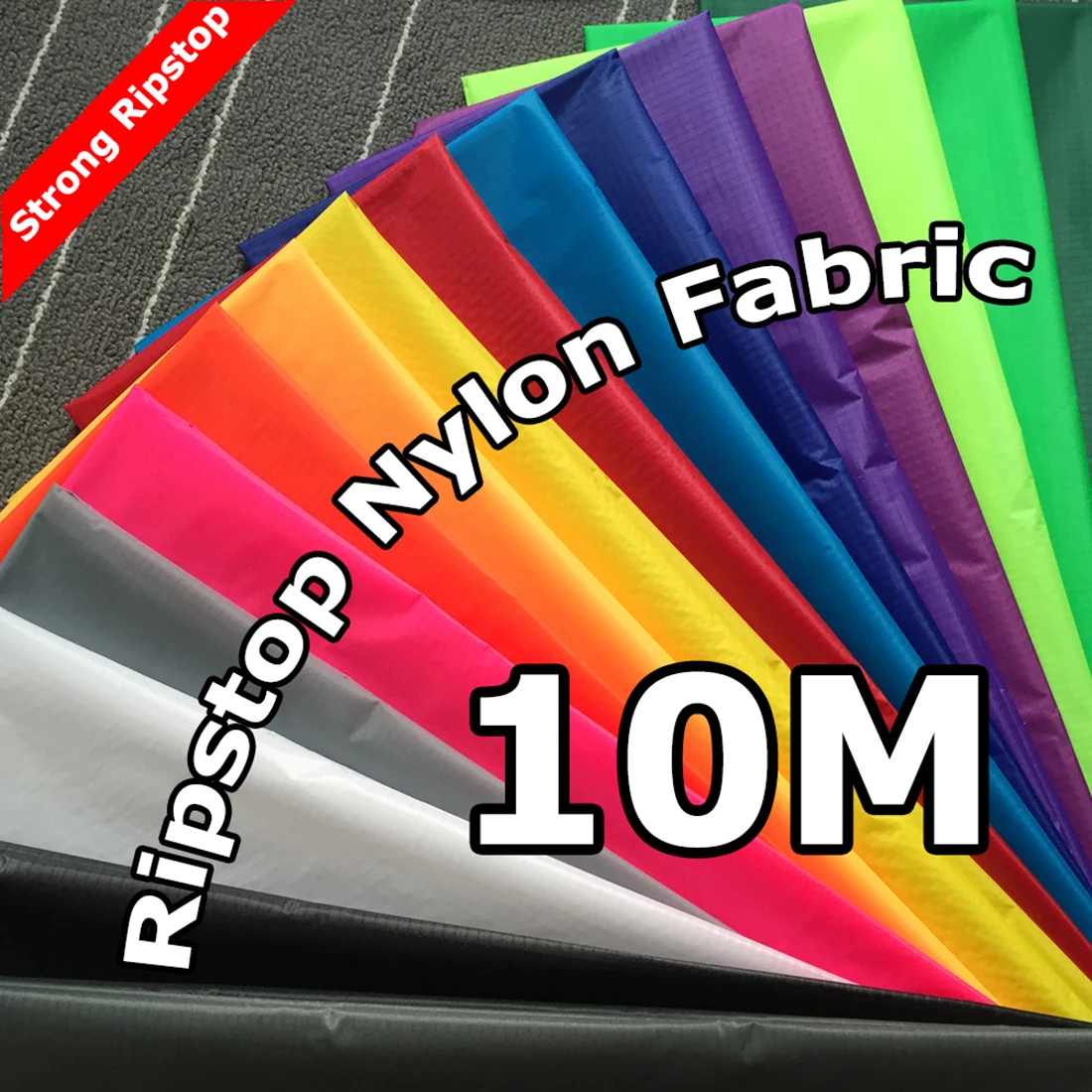 5m 40D Ripstop Nylon Fabric Waterproof Kite Fabric Lightweight 48g/m² THK  0.9mm for Line Laundry Kite & Bags DIY Material