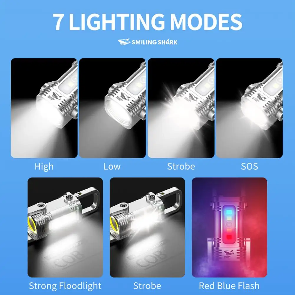 Rechargeable LED Keychain Flashlight for Outdoor Activities