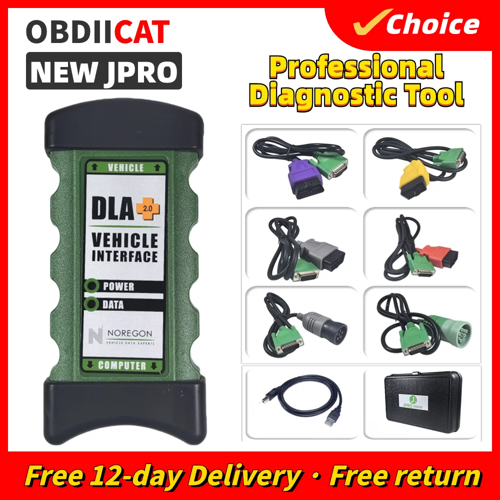 

Hot Selling New JPRO DLA+2.0 Vehicle Interface Diagnostic Tool Diesel for Heavy Duty Truck Scanner Fleet