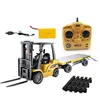 Huina 1:10 8ch Remote-controlled Alloy Version 2.4g Wireless Remote-controlled Engineering Truck Forklift+flatbed Truck Toy 1