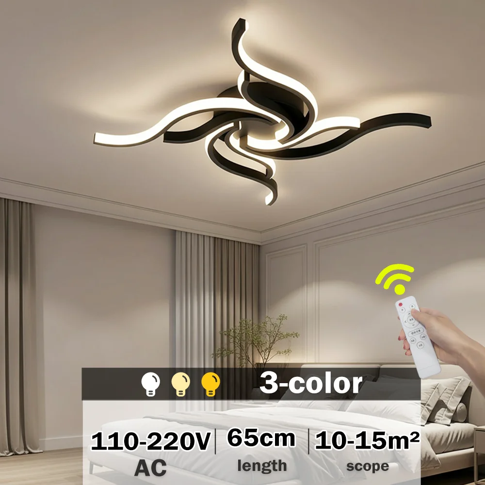 Plafoniera LED Avorio Dimmerabile con Telecomando — Smart Home - immagine 9