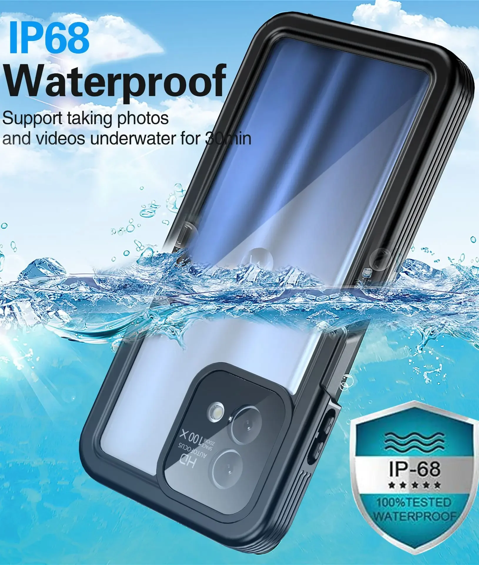 

Ip68 водонепроницаемый телефон с функцией защиты от падения и царапин