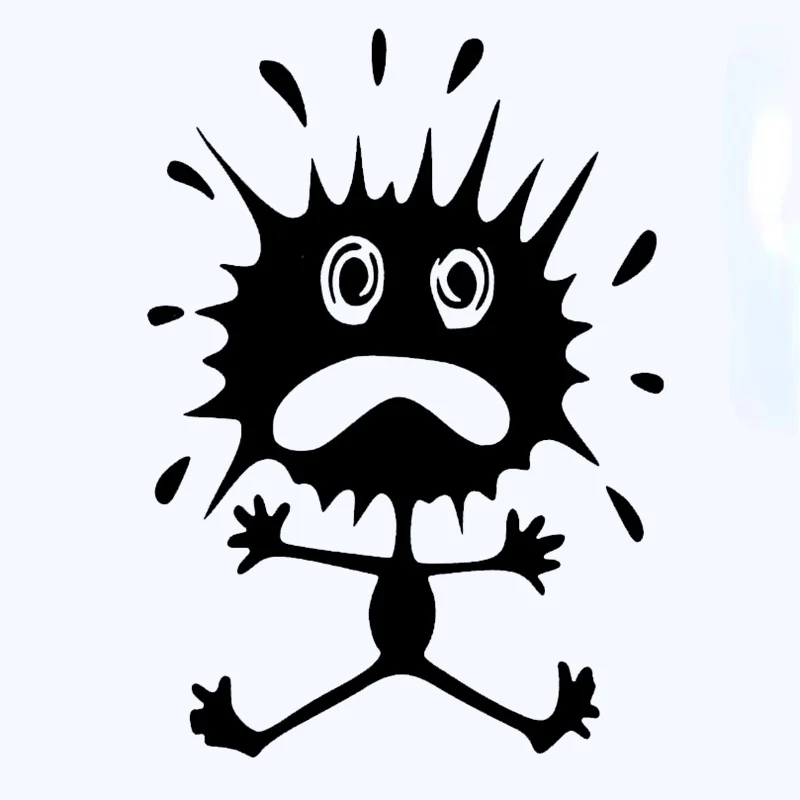 

Creative Scary Ink Dot Cartoon Character Fashion Car Stickers PVC High Quality Bumper Body Window Exquisite Decorative Decals