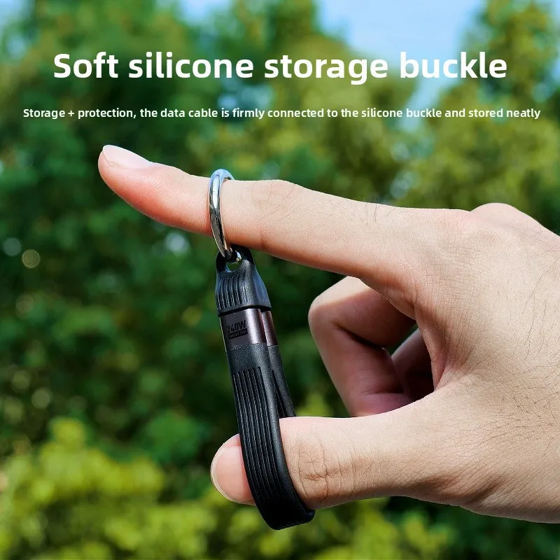 High-Speed 240W USB-C Cable with Keychain – Ultra-Fast Data Sync & Charging
