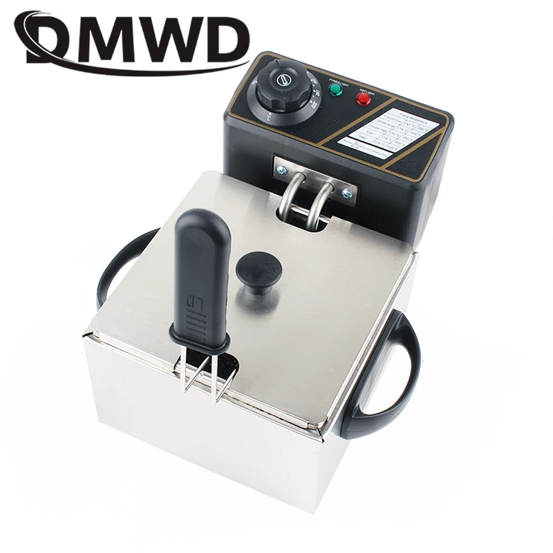 Household 2L Multifunction Electric Deep Oil Fryer Stainless Steel Grill Oven Chicken French Fries Oil Frying Machine Hot Pot