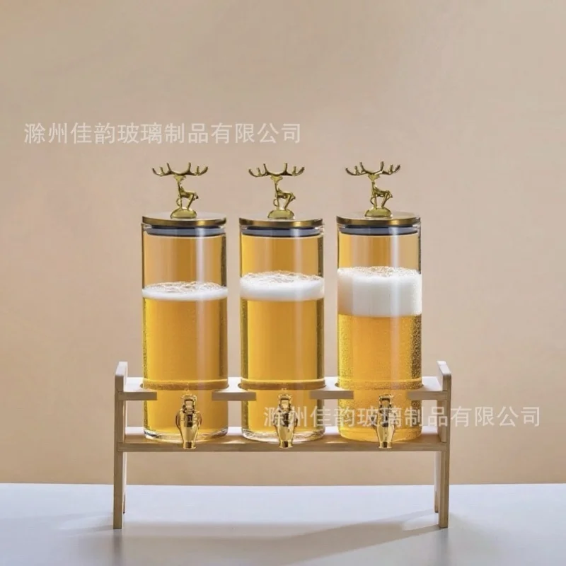 고붕규산 유리 음료 콜라 디스펜서, 뷔페 레스토랑 주스 디스펜서, 수도꼭지가 있는 대용량 와인 디스펜서, b