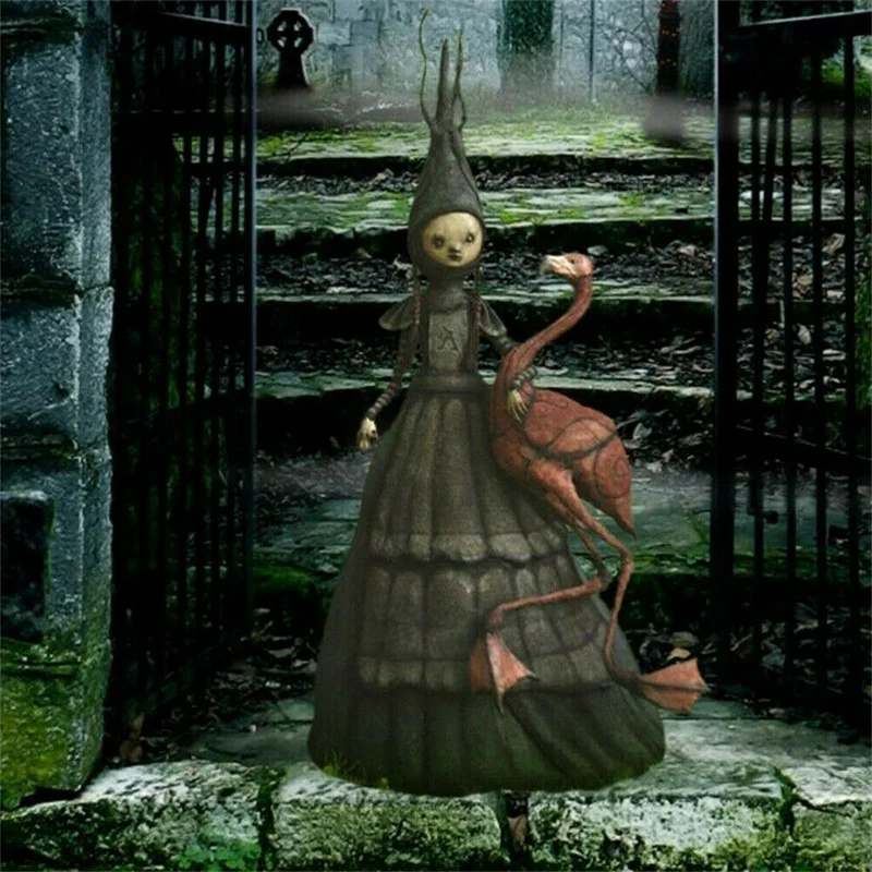 Sb6b6b645e8ec4139b2e4a3d6e744286aw Halloween Witch Figurine Statue Resin Creepy Witch Sculptures Garden Decoration for Home Patio Yard Lawn Porch Garden Decoration Mallzona