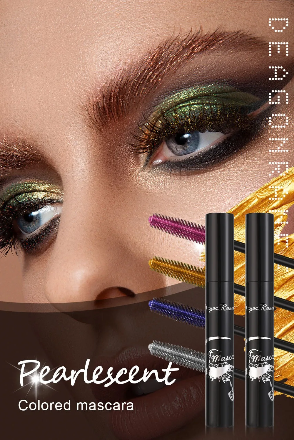 Mascara coloré waterproof effet volume et cils naturels maquillage_voghion.com
