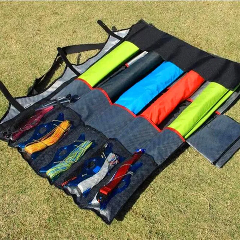

free shipping large stunt kite bag put 14pcs waterproof fabric Strong durable snow professional paragliding kite accessories koi