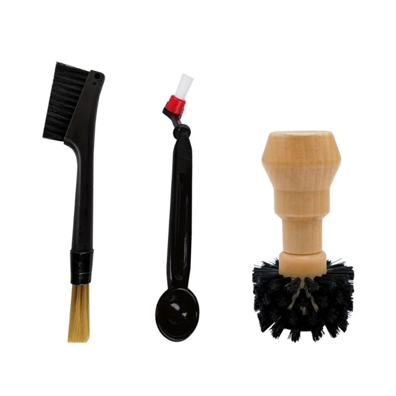 

Coffee Milk Powder Brushes Nylon Hair Removable Double-head Grinder Machine Cleaning Brush for Coffee Shop Bar Utensils