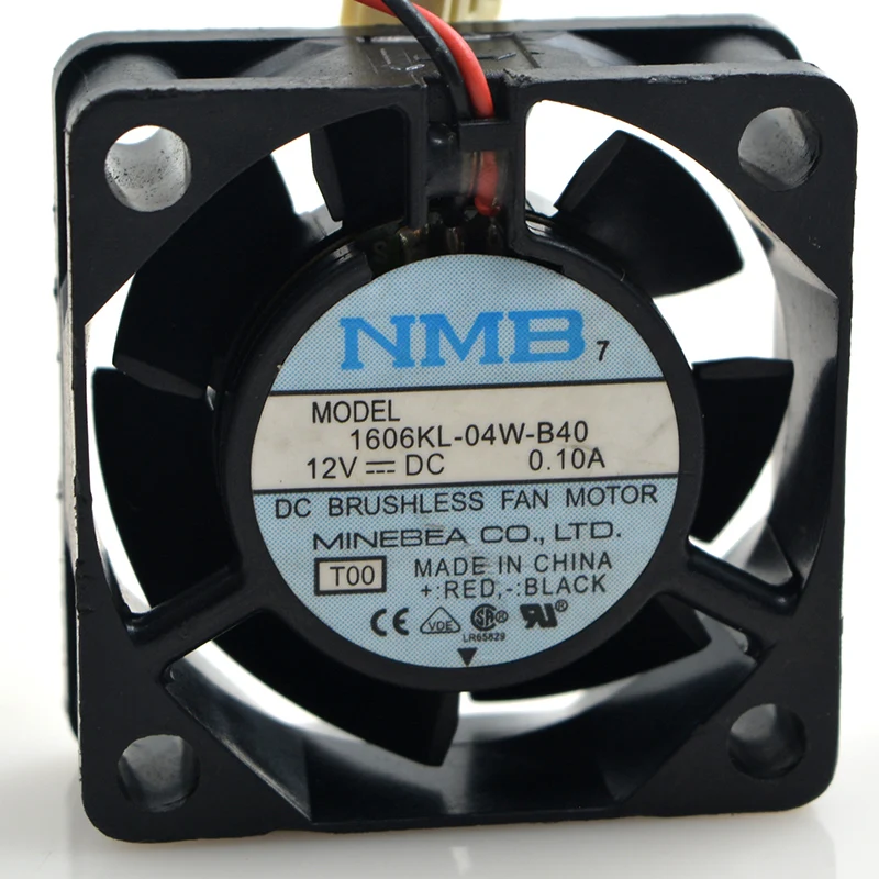 

NMB1606KL-04W-B40 T00 DC 12V 0.10A 40x40x15 мм 2-проводной Вентилятор охлаждения сервера