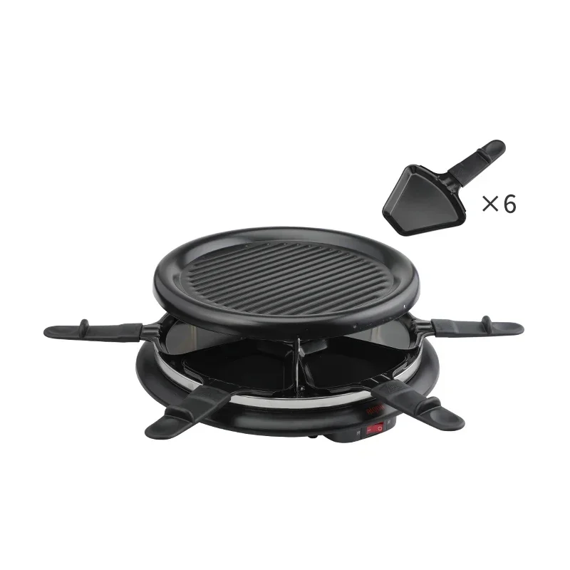 Barbecue Machine Double Layer Korean Cuisine Barbecue Grill 220V/900W Electric Round Barbecue Machine Grilled Cheese Corn Pan 2