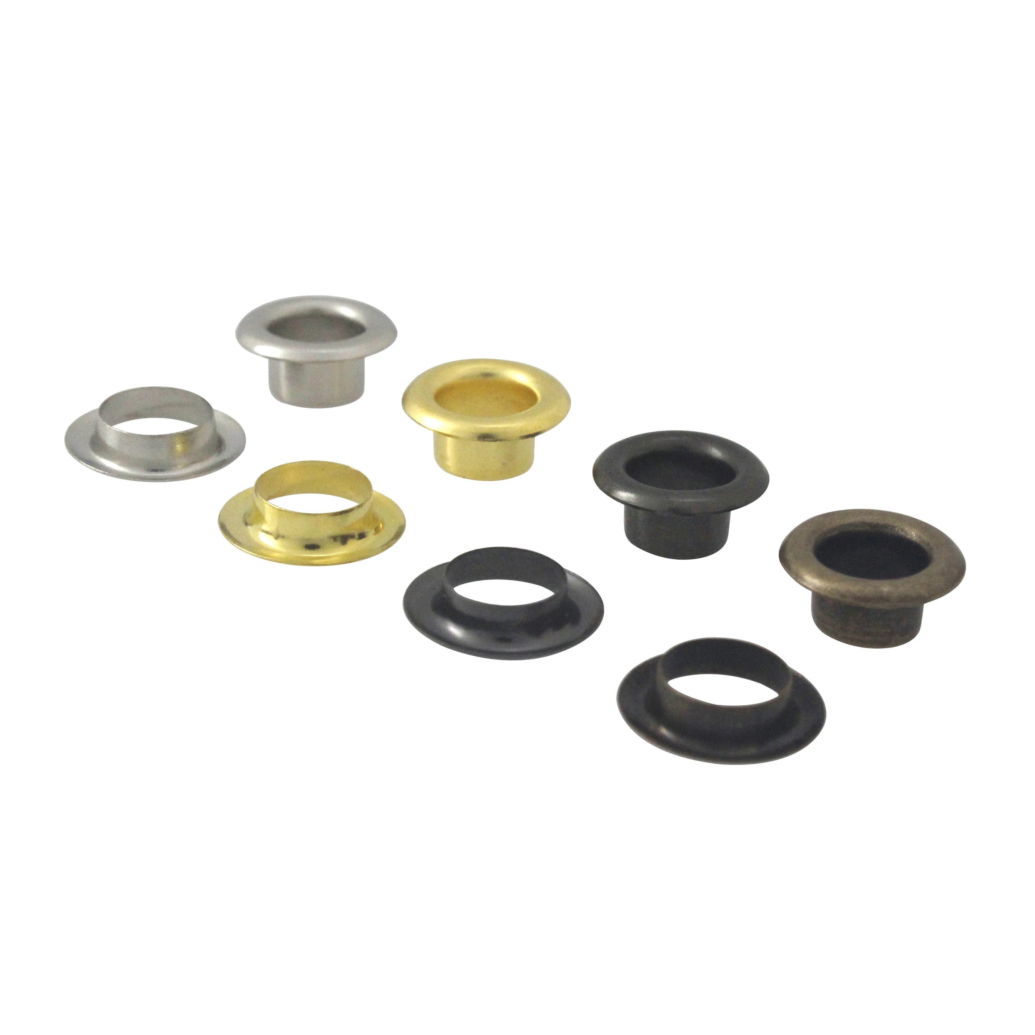 6mm Brass Double Sided Eyelet with Washer 100sets for Leather Craft Repair Grommet Round Eye Rings Shoes Bag Clothing Belt Hat