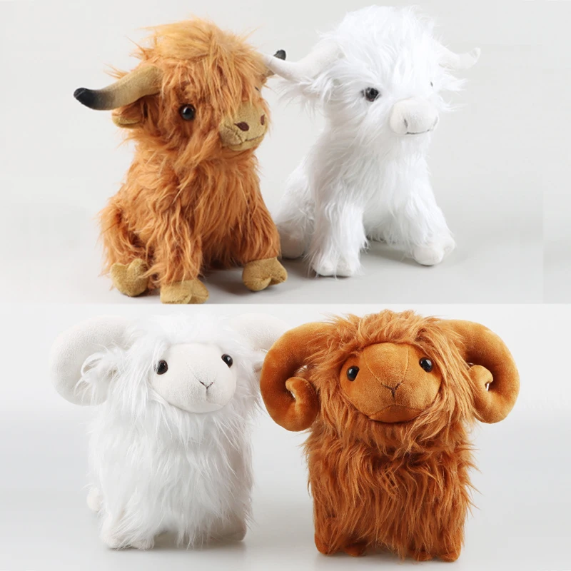 27cm Simulation Highland Cow Plush Toy Soft Stuffed Animal Toy Lifelike  Highland Cow Kawaii Kids Gift Toy Girls Birthday Gift - AliExpress