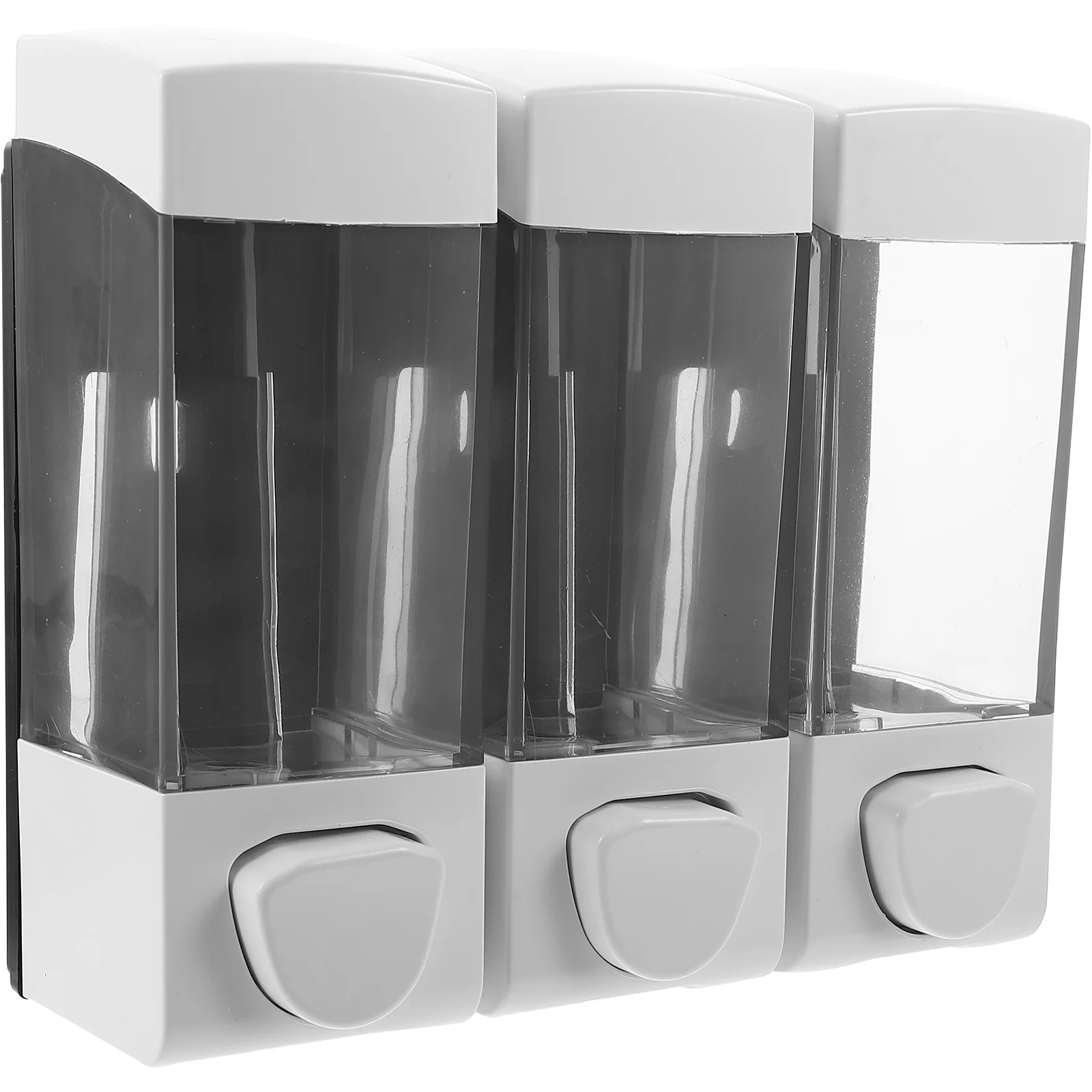 

1 Set of Liquid Springs 3 Chamber Dispenser No Drill Wall Mount Shower Dispenser Shampoo Dispenser Bathroom