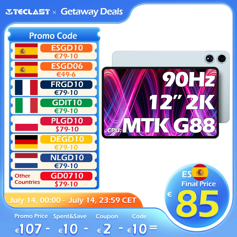 新品】Teclast T60 Plus Mtk Helio G88 Cpu 12 インチ Android