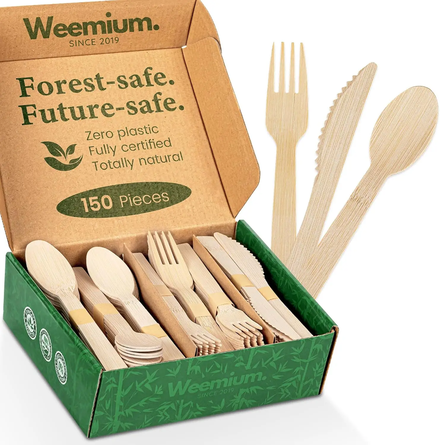 Premium Bamboo Cutlery Set
